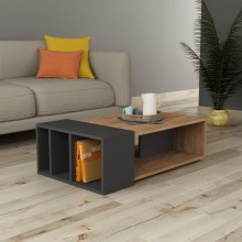 Sofabord ANITA 32x102 cm brun/antracitgrå