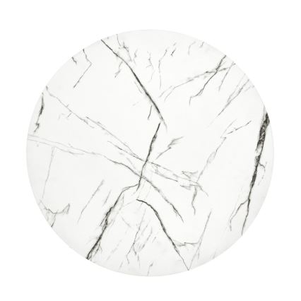 Sofabord ANTICA 41x55 cm sort/marmordekor