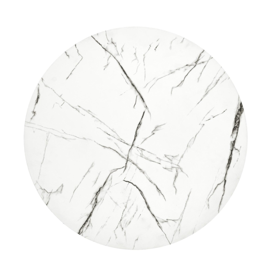 Sofabord ANTICA 41x55 cm sort/marmordekor