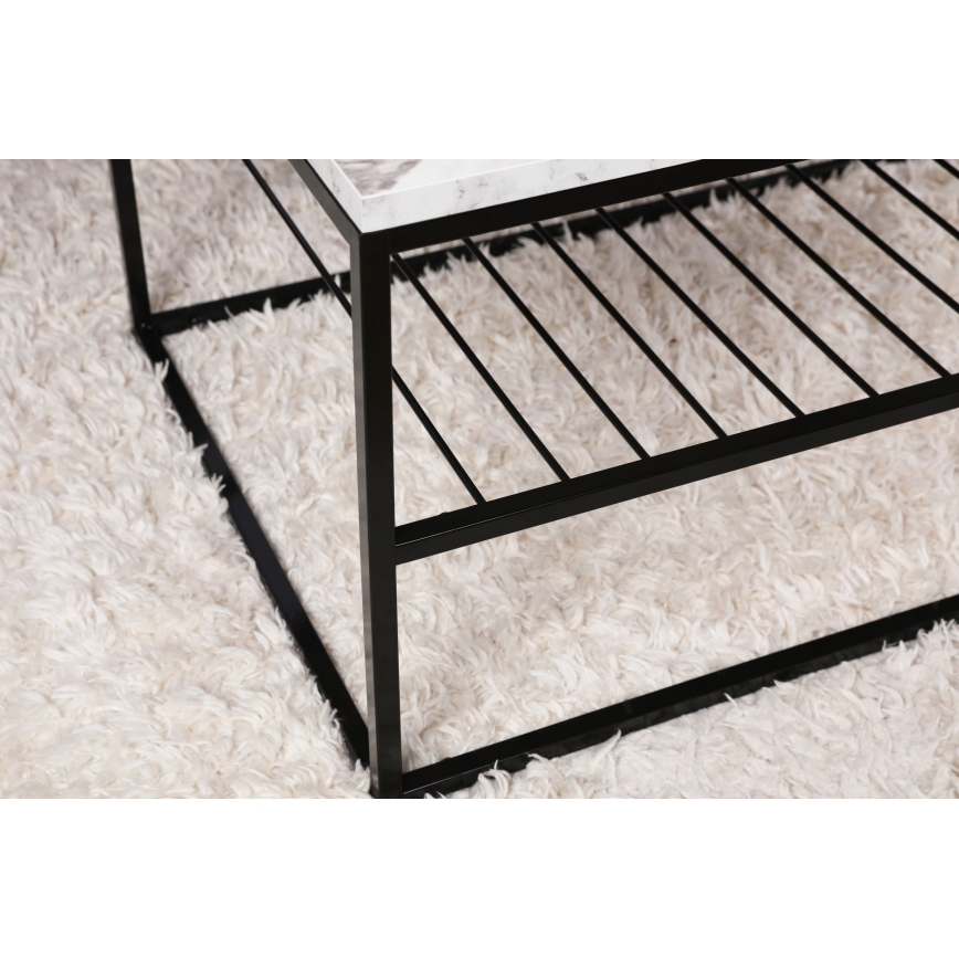 Sofabord ASUDE 43x95 cm sort/hvid