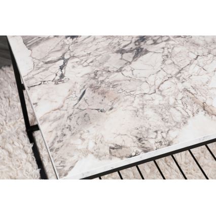 Sofabord ASUDE 43x95 cm sort/hvid