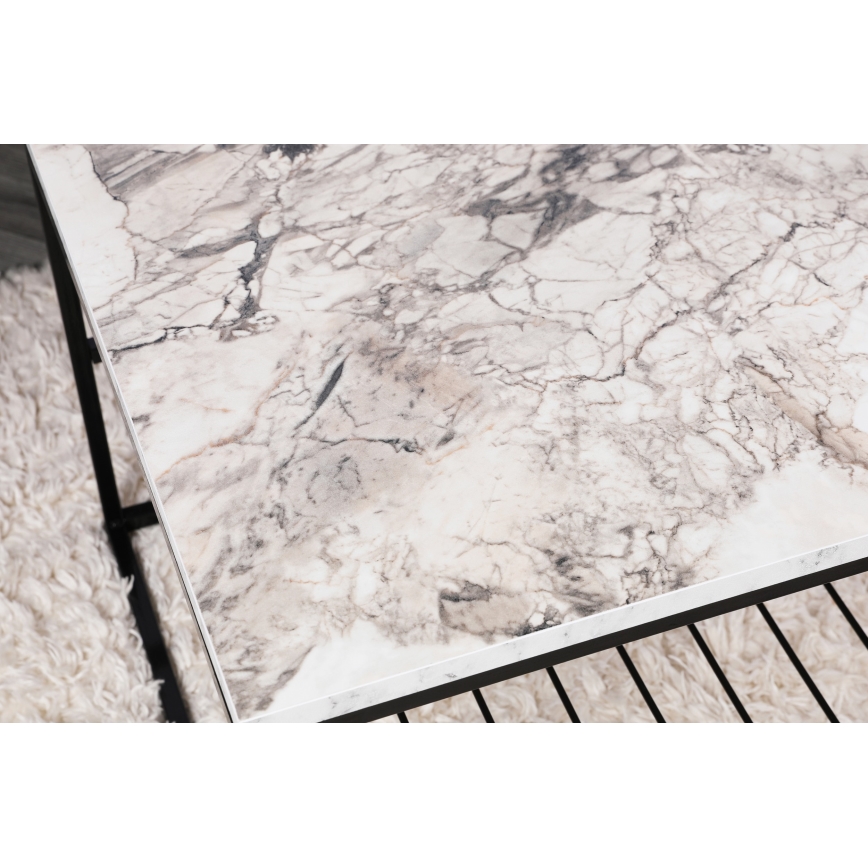 Sofabord ASUDE 43x95 cm sort/hvid