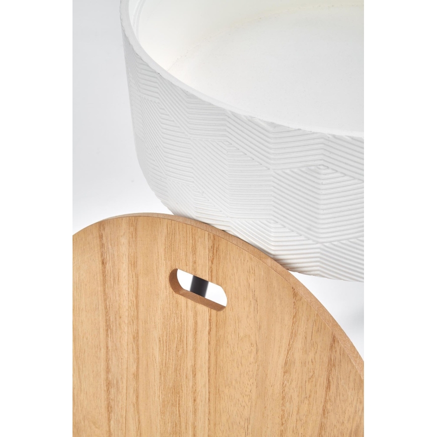 Sofabord AURA 45x38 cm hvid/sort/beige