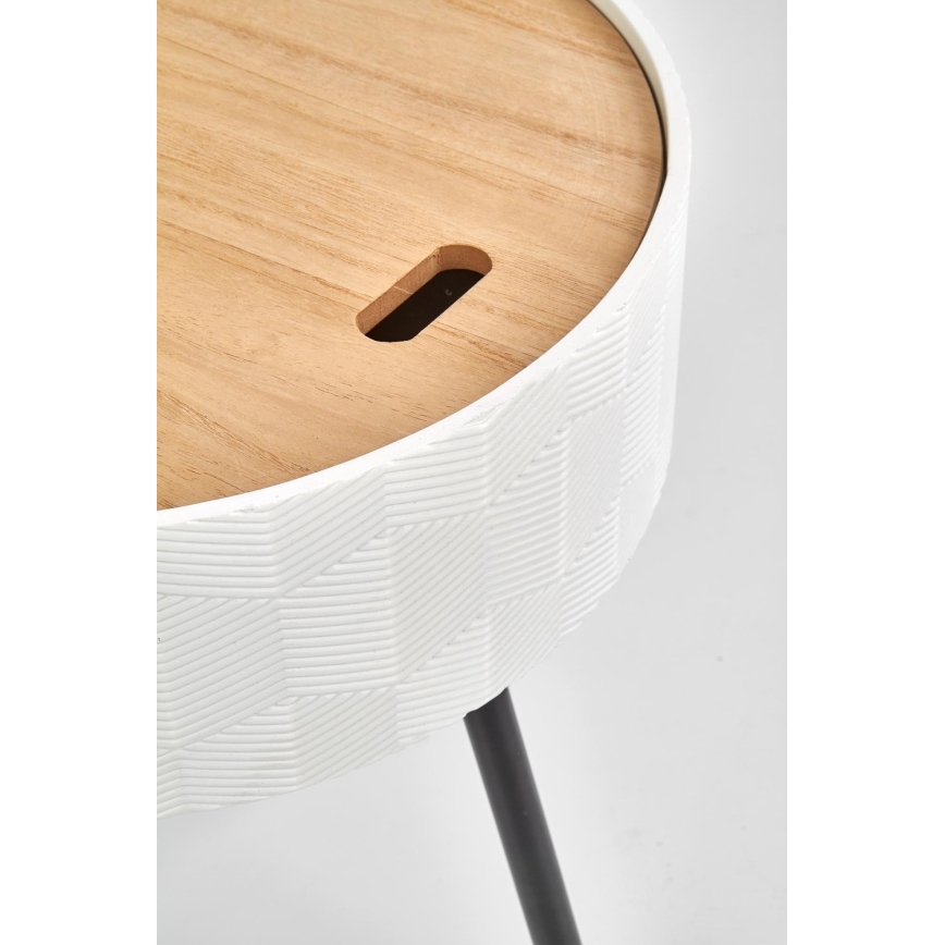 Sofabord AURA 45x38 cm hvid/sort/beige