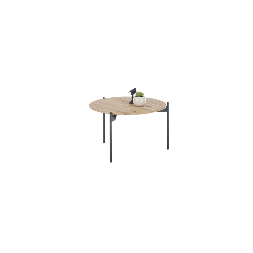 Sofabord AURA Ø 55 cm, eg/antracit