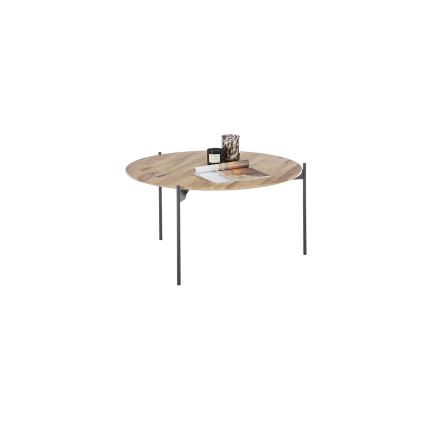 Sofabord AURA Ø 74 cm eg/antracit