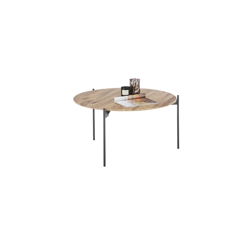 Sofabord AURA Ø 74 cm eg/antracit