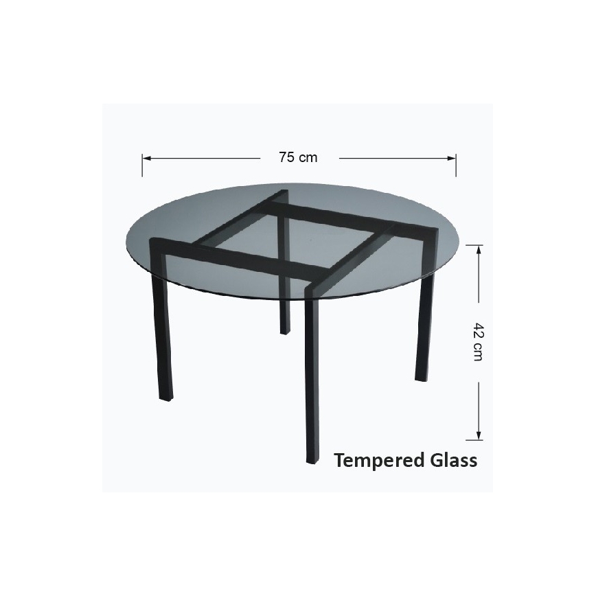 Sofabord BALANCE 42x75 cm sort
