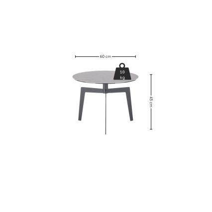 Sofabord BALANCE Ø 60 cm grå/antracit