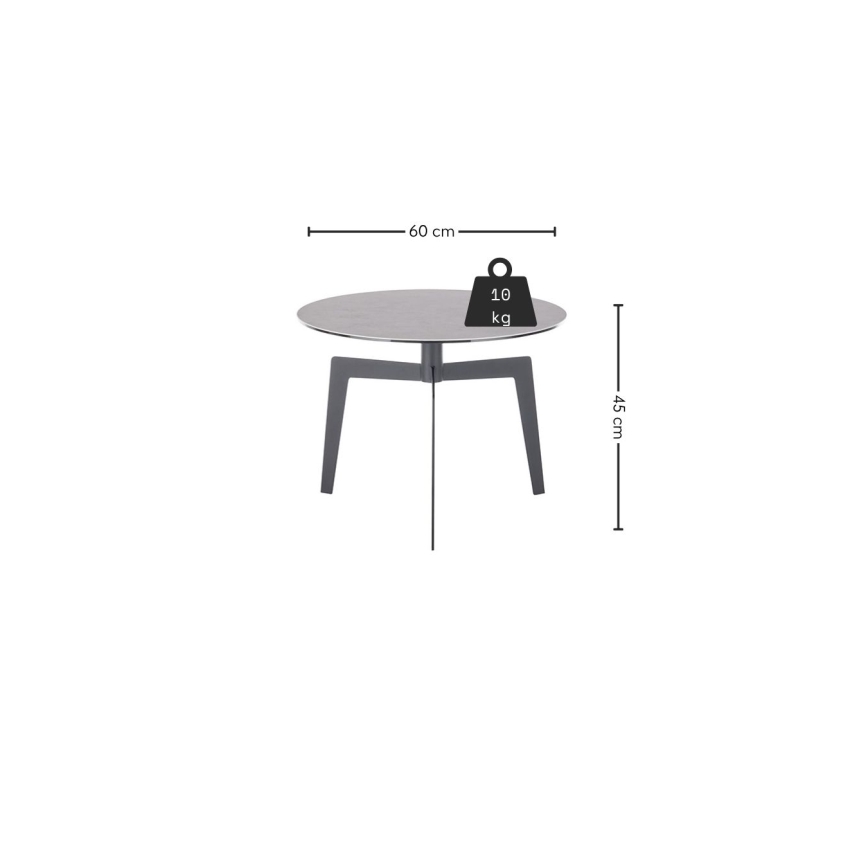 Sofabord BALANCE Ø 60 cm grå/antracit