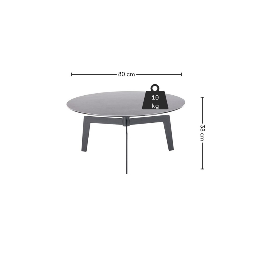 Sofabord BALANCE Ø 80 cm grå/antracit