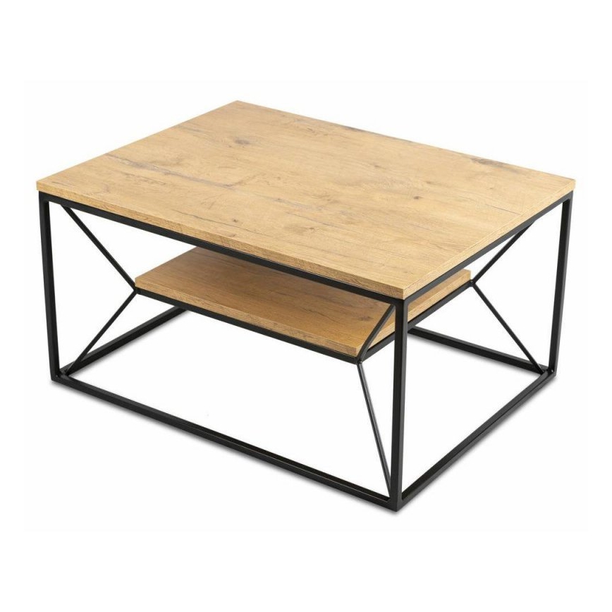 Sofabord BASICLOFT 40x80 cm sort/brun