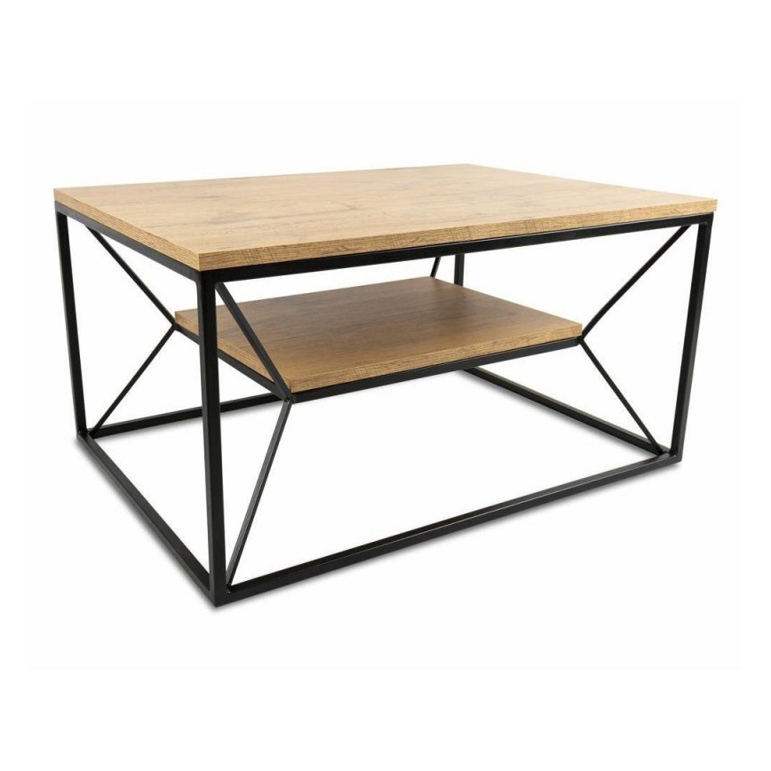 Sofabord BASICLOFT 40x80 cm sort/brun