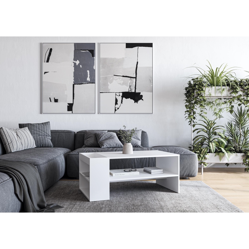 Sofabord BELA 100x42 cm hvid