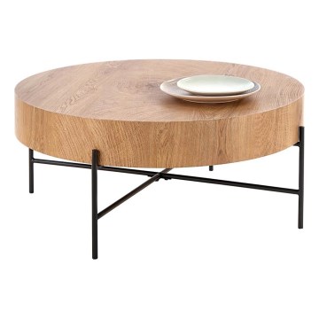 Sofabord BROOKLYN 37x80 cm naturlig eg/sort