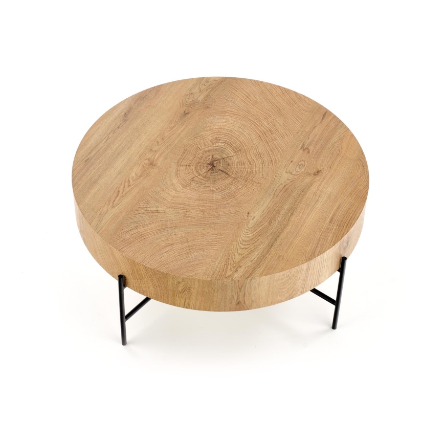 Sofabord BROOKLYN 37x80 cm naturlig eg/sort