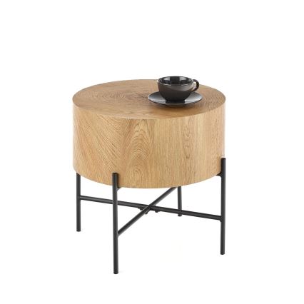 Sofabord BROOKLYN 45x45 cm sort/beige