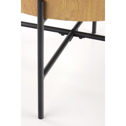 Sofabord BROOKLYN 45x45 cm sort/beige