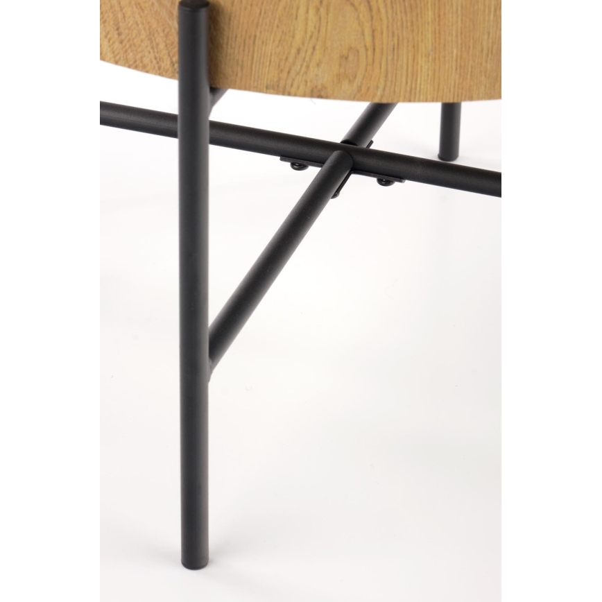 Sofabord BROOKLYN 45x45 cm sort/beige