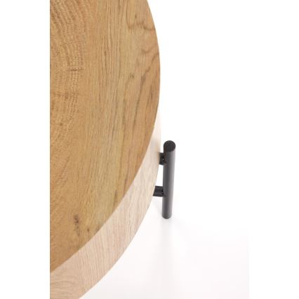 Sofabord BROOKLYN 45x45 cm sort/beige