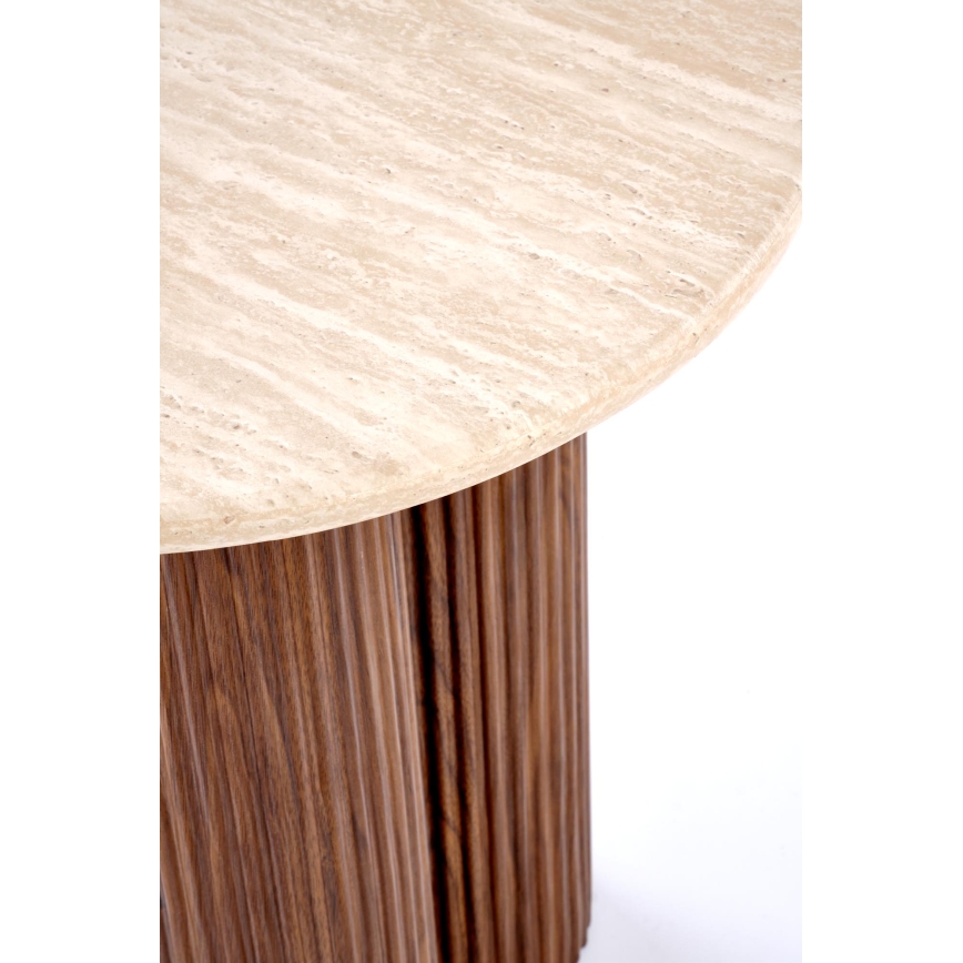 Sofabord CALDO Ø 50 cm brun/beige