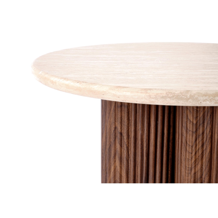 Sofabord CALDO Ø 50 cm brun/beige