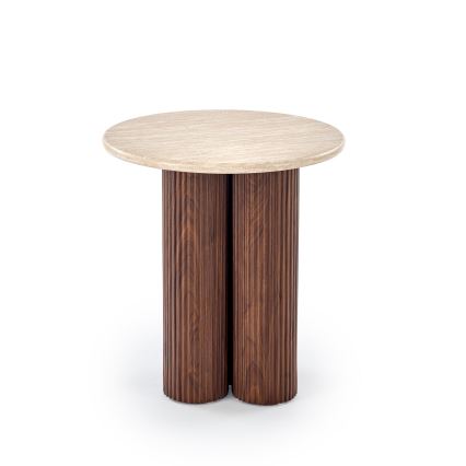 Sofabord CALDO Ø 50 cm brun/beige