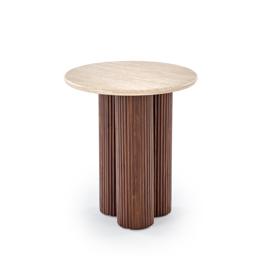 Sofabord CALDO Ø 50 cm brun/beige