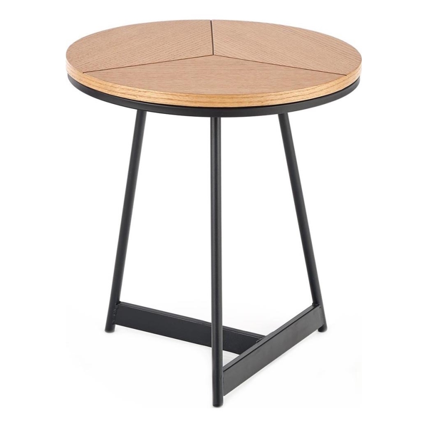 Sofabord CARIDA 49x45 cm sort/eg