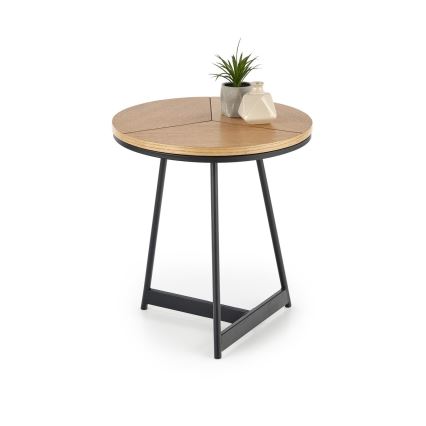 Sofabord CARIDA 49x45 cm sort/eg