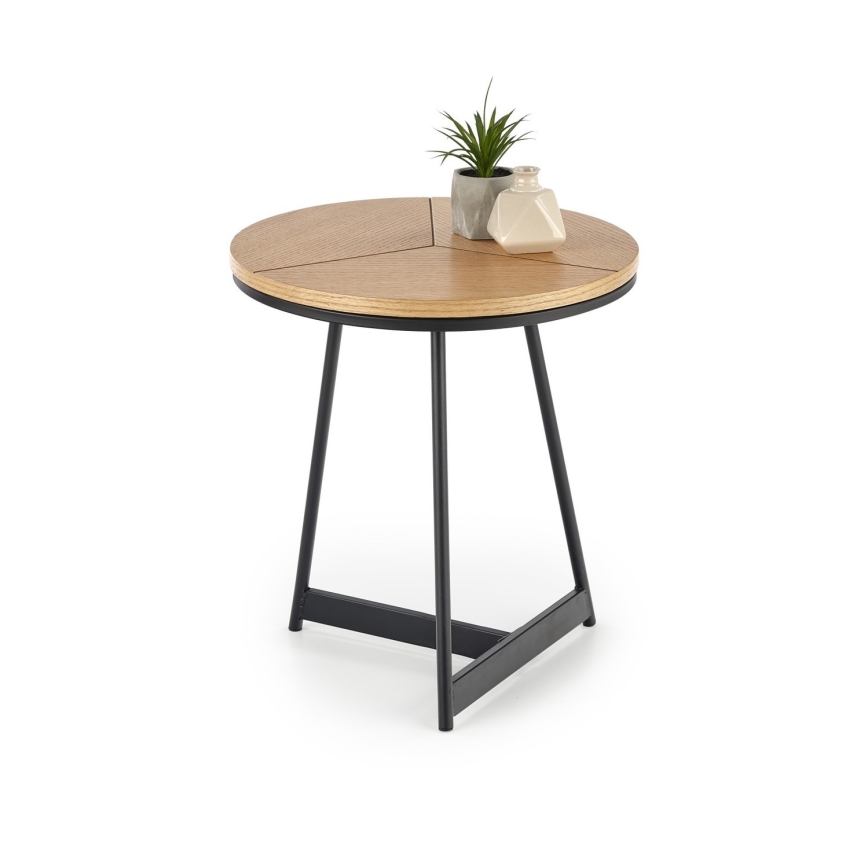 Sofabord CARIDA 49x45 cm sort/eg