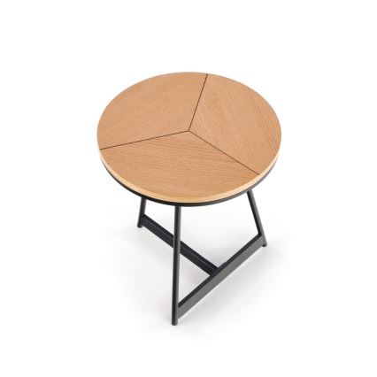 Sofabord CARIDA 49x45 cm sort/eg