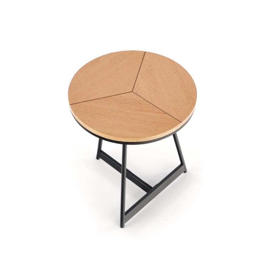 Sofabord CARIDA 49x45 cm sort/eg