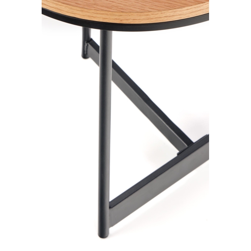 Sofabord CARIDA 49x45 cm sort/eg