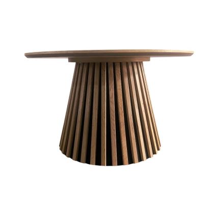 Sofabord CARINA Ø 75 cm, egetræ/sort