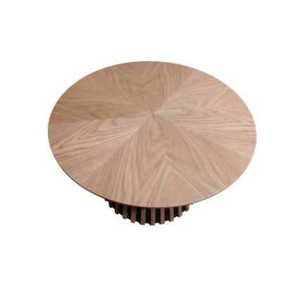 Sofabord CARINA Ø 75 cm, egetræ/sort
