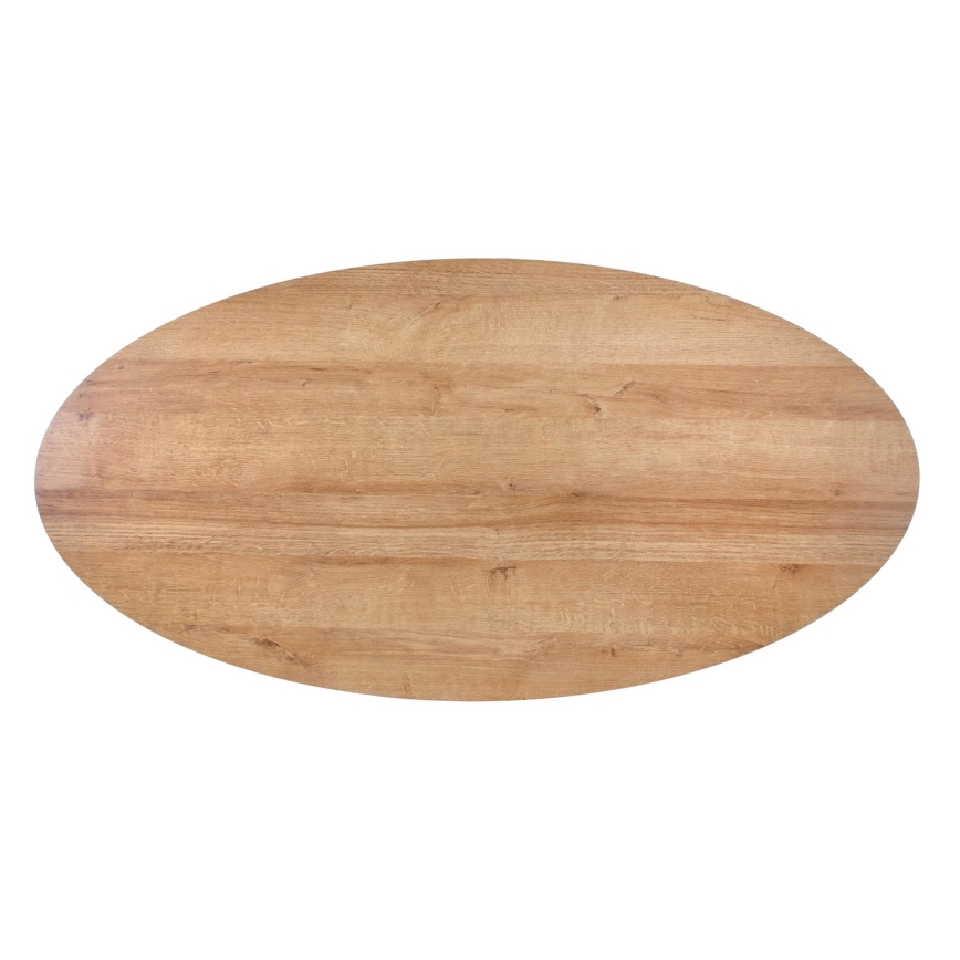 Sofabord med skuffe CAROLINA 41x120 cm gylden eg/sort