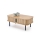 Sofabord CASA 90x50 cm brun/sort