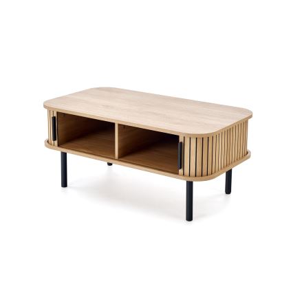 Sofabord CASA 90x50 cm brun/sort