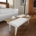Sofabord CASTRUM 30x90 cm hvid/brun