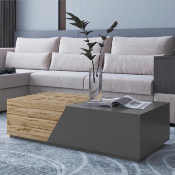 Sofabord CEELIAS 42 x 124 cm antracit/eg Wotan