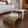 Sofabord CHAIN 90x43,6 cm brun/hvid