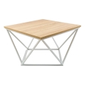 Sofabord CURVED 60x60 cm hvid/beige
