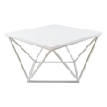 Sofabord CURVED 60x60 cm hvid