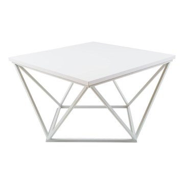 Sofabord CURVED 60x60 cm hvid