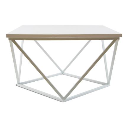 Sofabord CURVED 60x60 cm hvid