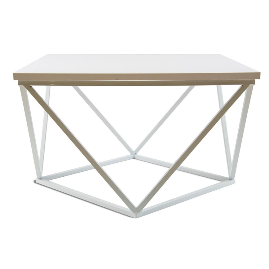 Sofabord CURVED 60x60 cm hvid
