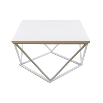 Sofabord CURVED 60x60 cm hvid