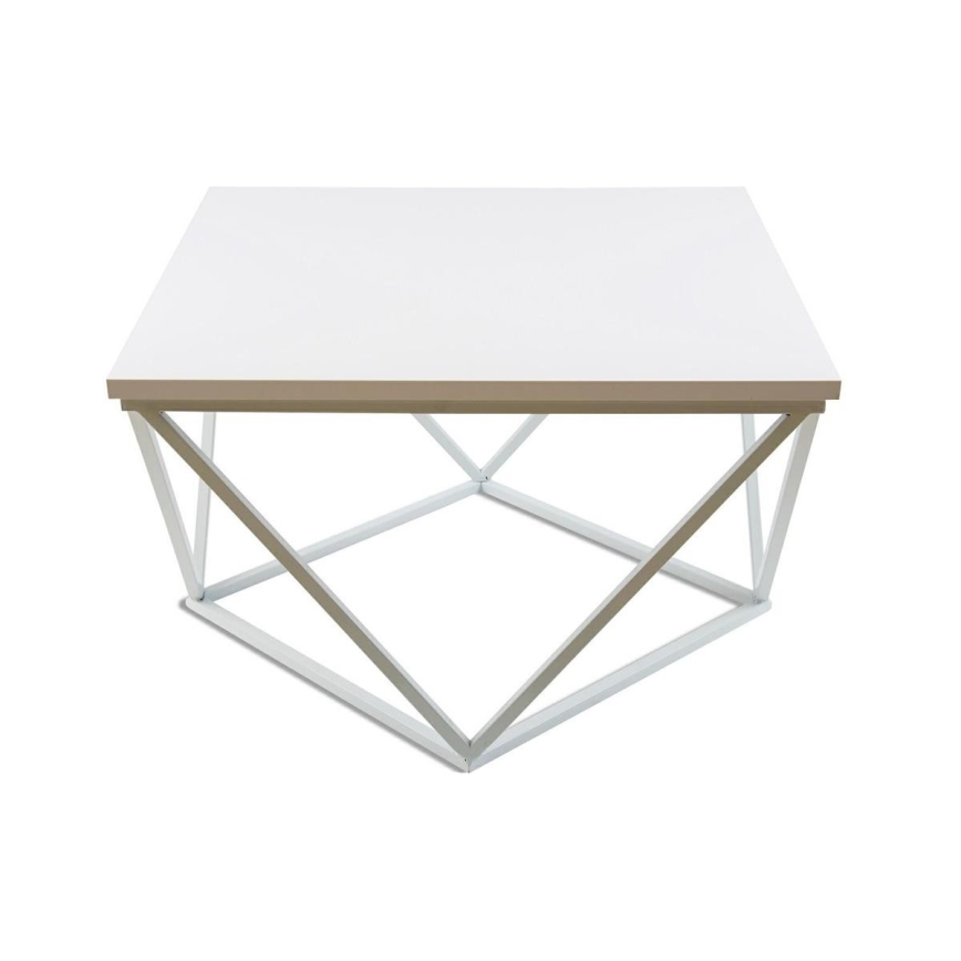 Sofabord CURVED 60x60 cm hvid