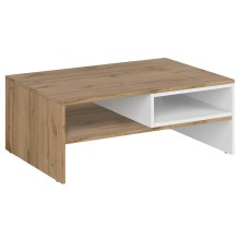 Sofabord DAMINO 35,5x90 cm brun/hvid